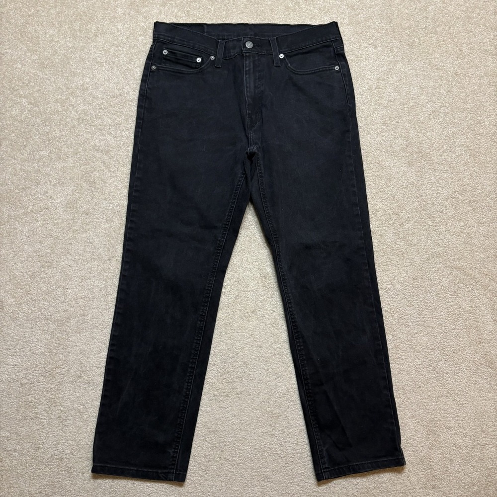 Levis 541 Jeans Mens 32x29 Black Dark Wash Athletic Tapered Stretch Denim Pants